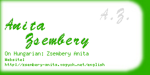 anita zsembery business card